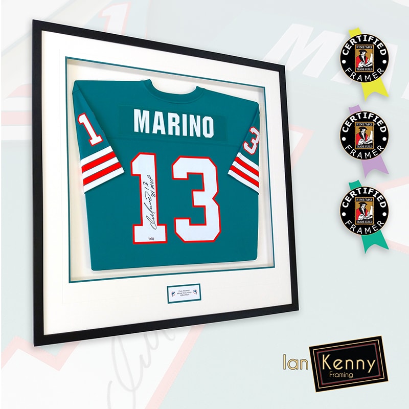 A signed Dan Marino Miami Dolphins shirt