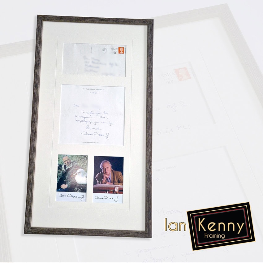 David Attenborough Hand Written Letter and Signed Photos